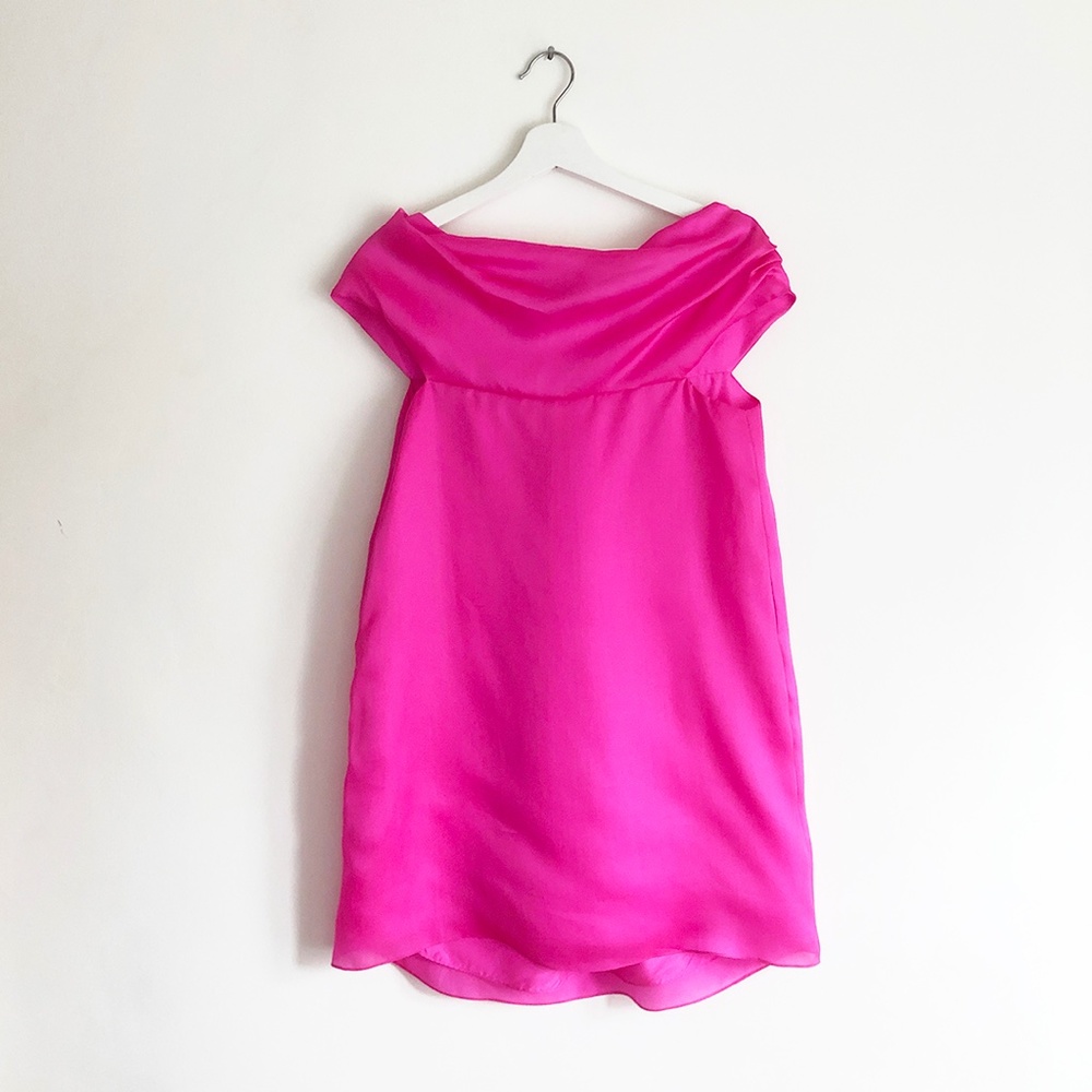 Vintage Diaphanous Pink Silk Organza Dress - image 2